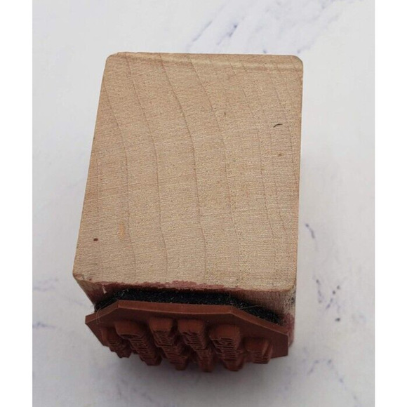 Cherish Laugh Play Small 1x1 Wood Mounted Rubber Block Stamp - Picture 5 of 7